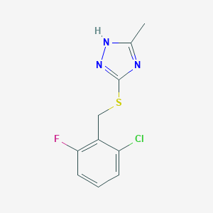 molecular formula C10H9ClFN3S B255471 2-chloro-6-fluorobenzyl 3-methyl-1H-1,2,4-triazol-5-yl sulfide 