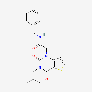 molecular formula C19H21N3O3S B2554714 N-苄基-2-[3-(2-甲基丙基)-2,4-二氧代-3,4-二氢噻吩并[3,2-d]嘧啶-1(2H)-基]乙酰胺 CAS No. 1260953-44-3