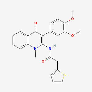 N-[3-(3,4-dimethoxyphenyl)-1-methyl-4-oxoquinolin-2-yl]-2-thiophen-2-ylacetamide
