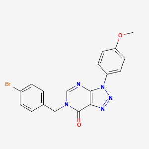 molecular formula C18H14BrN5O2 B2554739 6-(4-溴苄基)-3-(4-甲氧基苯基)-3H-[1,2,3]三唑并[4,5-d]嘧啶-7(6H)-酮 CAS No. 847387-21-7