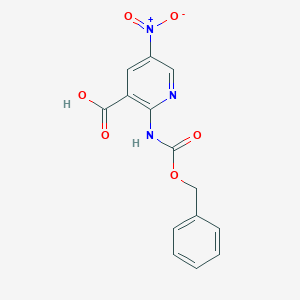 5-Nitro-2-(phenylmethoxycarbonylamino)pyridine-3-carboxylic acid