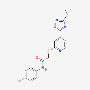 N-(4-bromophenyl)-2-((4-(3-ethyl-1,2,4-oxadiazol-5-yl)pyridin-2-yl)thio)acetamide