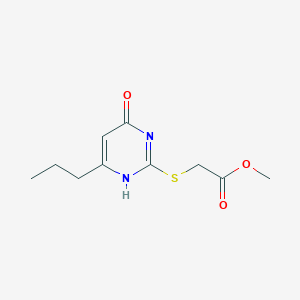 molecular formula C10H14N2O3S B255475 methyl 2-[(4-oxo-6-propyl-1H-pyrimidin-2-yl)sulfanyl]acetate 