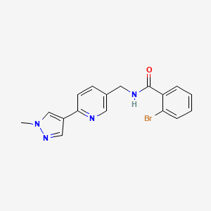 2-bromo-N-((6-(1-methyl-1H-pyrazol-4-yl)pyridin-3-yl)methyl)benzamide