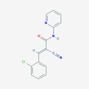 (E)-3-(2-chlorophenyl)-2-cyano-N-pyridin-2-ylprop-2-enamide