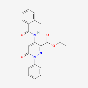 Ethyl 4-(2-methylbenzamido)-6-oxo-1-phenyl-1,6-dihydropyridazine-3-carboxylate