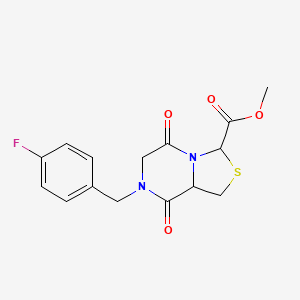 Methyl 7-(4-fluorobenzyl)-5,8-dioxohexahydro[1,3]thiazolo[3,4-a]pyrazine-3-carboxylate