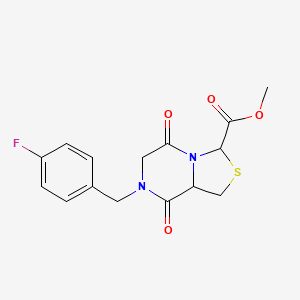 molecular formula C15H15FN2O4S B2554755 7-(4-氟苄基)-5,8-二氧六氢[1,3]噻唑并[3,4-a]吡嗪-3-羧酸甲酯 CAS No. 1007933-01-8