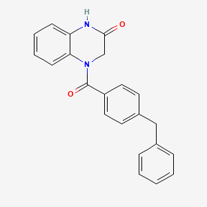 molecular formula C22H18N2O2 B2554760 4-(4-benzylbenzoyl)-3,4-dihydroquinoxalin-2(1H)-one CAS No. 952861-22-2