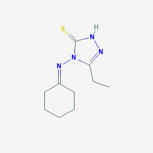 molecular formula C10H16N4S B255477 4-(cyclohexylideneamino)-5-ethyl-4H-1,2,4-triazole-3-thiol 