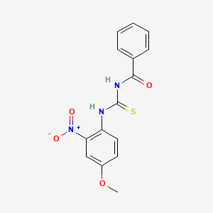 molecular formula C15H13N3O4S B2554773 1-Benzoyl-3-(4-methoxy-2-nitrophenyl)-2-thiourea CAS No. 75121-88-9
