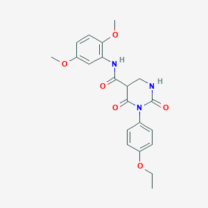 N-(2,5-dimethoxyphenyl)-1-(4-ethoxyphenyl)-2,6-dioxo-1,3-diazinane-5-carboxamide