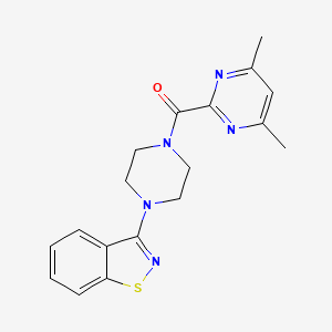 [4-(1,2-Benzothiazol-3-yl)piperazin-1-yl]-(4,6-dimethylpyrimidin-2-yl)methanone