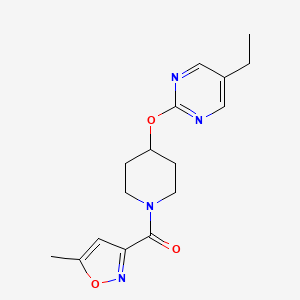 [4-(5-Ethylpyrimidin-2-yl)oxypiperidin-1-yl]-(5-methyl-1,2-oxazol-3-yl)methanone