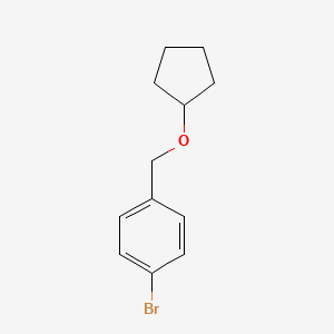 molecular formula C12H15BrO B2554785 4-Bromobenzyl cyclopentyl ether CAS No. 1250422-35-5