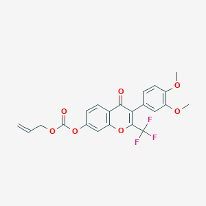 molecular formula C22H17F3O7 B255479 allyl 3-(3,4-dimethoxyphenyl)-4-oxo-2-(trifluoromethyl)-4H-chromen-7-yl carbonate 