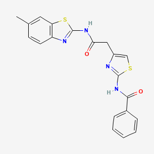 N-(4-(2-((6-methylbenzo[d]thiazol-2-yl)amino)-2-oxoethyl)thiazol-2-yl)benzamide