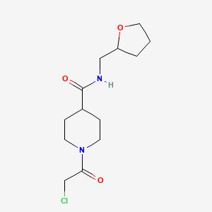 1-(2-Chloroacetyl)-N-(oxolan-2-ylmethyl)piperidine-4-carboxamide