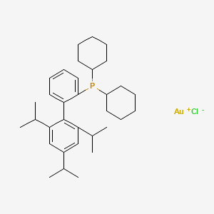 molecular formula C33H49AuClP B2554797 2-二环己基膦基-2',4',6'-三异丙基联苯金(I) 氯化物 CAS No. 854045-94-6