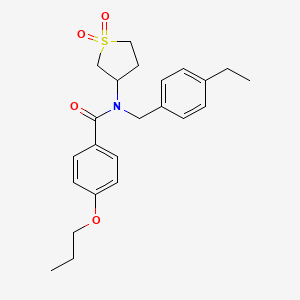 molecular formula C23H29NO4S B2554801 N-(1,1-dioxidotetrahydrothiophen-3-yl)-N-(4-ethylbenzyl)-4-propoxybenzamide CAS No. 620563-68-0