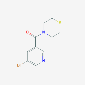 molecular formula C10H11BrN2OS B2554803 (5-溴吡啶-3-基)(硫吗啉基)甲酮 CAS No. 1197957-37-1