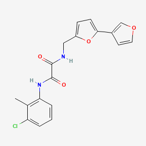 molecular formula C18H15ClN2O4 B2554823 N1-([2,3'-双呋喃]-5-基甲基)-N2-(3-氯-2-甲基苯基)草酰胺 CAS No. 2034343-12-7