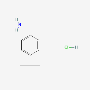 molecular formula C14H22ClN B2554831 1-(4-(tert-Butyl)phenyl)cyclobutanamine hydrochloride CAS No. 2243505-03-3