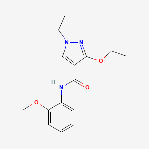 molecular formula C15H19N3O3 B2554834 3-乙氧基-1-乙基-N-(2-甲氧基苯基)-1H-吡唑-4-甲酰胺 CAS No. 1014028-04-6