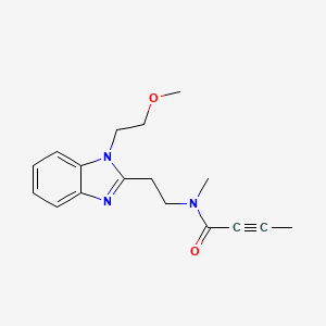 molecular formula C17H21N3O2 B2554837 N-[2-[1-(2-Methoxyethyl)benzimidazol-2-yl]ethyl]-N-methylbut-2-ynamide CAS No. 2411219-34-4