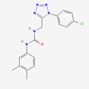 molecular formula C17H17ClN6O B2554841 1-((1-(4-chlorophenyl)-1H-tetrazol-5-yl)methyl)-3-(3,4-dimethylphenyl)urea CAS No. 951483-26-4