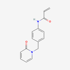 molecular formula C15H14N2O2 B2554845 N-[4-[(2-Oxopyridin-1-yl)methyl]phenyl]prop-2-enamide CAS No. 2305503-51-7