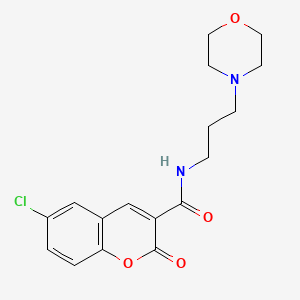 molecular formula C17H19ClN2O4 B2554848 6-chloro-N-(3-morpholinopropyl)-2-oxo-2H-chromene-3-carboxamide CAS No. 876712-03-7