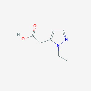 molecular formula C7H10N2O2 B2554850 (1-ethyl-1H-pyrazol-5-yl)acetic acid CAS No. 1260659-31-1