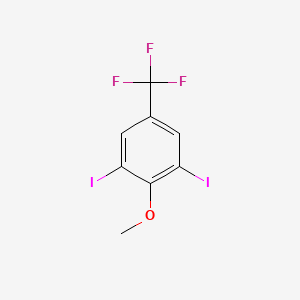 molecular formula C8H5F3I2O B2554854 1,3-Diiodo-2-methoxy-5-(trifluoromethyl)benzene CAS No. 1356113-92-2