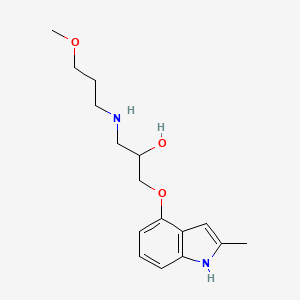 molecular formula C16H24N2O3 B2554856 1-[(3-甲氧基丙基)氨基]-3-[(2-甲基-1H-吲哚-4-基)氧基]-2-丙醇 CAS No. 338392-19-1