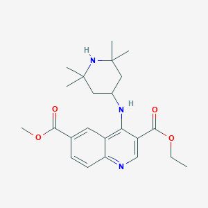 molecular formula C23H31N3O4 B255486 3-Ethyl 6-methyl 4-[(2,2,6,6-tetramethylpiperidin-4-yl)amino]quinoline-3,6-dicarboxylate 
