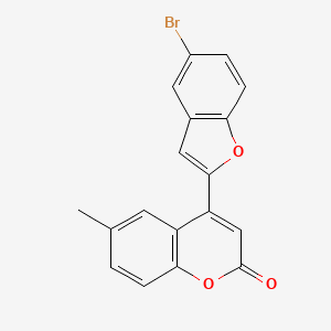 molecular formula C18H11BrO3 B2554866 4-(5-溴-1-苯并呋喃-2-基)-6-甲基色烯-2-酮 CAS No. 108154-42-3