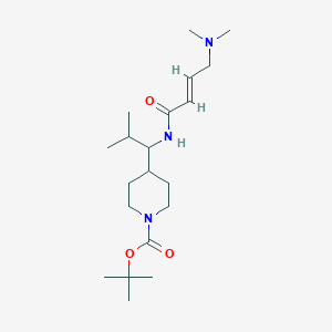 Tert-butyl 4-[1-[[(E)-4-(dimethylamino)but-2-enoyl]amino]-2-methylpropyl]piperidine-1-carboxylate