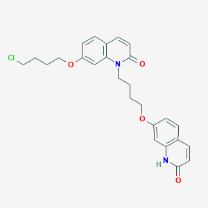 7-(4-Chlorobutoxy)-1-{4-[(2-oxo-1,2-dihydroquinolin-7-yl)oxy]butyl}-1,2-dihydroquinolin-2-one