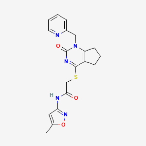 N-(5-methylisoxazol-3-yl)-2-((2-oxo-1-(pyridin-2-ylmethyl)-2,5,6,7-tetrahydro-1H-cyclopenta[d]pyrimidin-4-yl)thio)acetamide