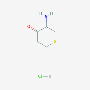 molecular formula C5H10ClNOS B2554875 3-Aminothian-4-one;hydrochloride CAS No. 2416233-64-0