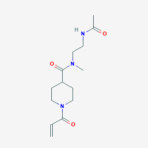 N-(2-Acetamidoethyl)-N-methyl-1-prop-2-enoylpiperidine-4-carboxamide