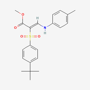methyl (2Z)-2-[(4-tert-butylphenyl)sulfonyl]-3-[(4-methylphenyl)amino]acrylate