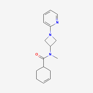 molecular formula C16H21N3O B2554882 N-Methyl-N-(1-pyridin-2-ylazetidin-3-yl)cyclohex-3-ene-1-carboxamide CAS No. 2415620-98-1