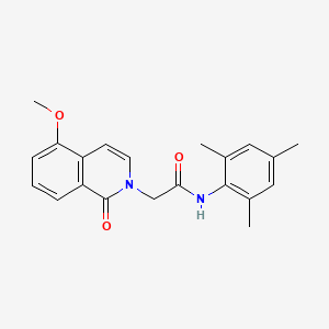 molecular formula C21H22N2O3 B2554885 N-mesityl-2-(5-methoxy-1-oxoisoquinolin-2(1H)-yl)acetamide CAS No. 868223-38-5