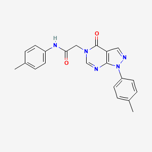 molecular formula C21H19N5O2 B2554901 2-(4-氧代-1-(对甲苯基)-1H-吡唑并[3,4-d]嘧啶-5(4H)-基)-N-(对甲苯基)乙酰胺 CAS No. 863446-36-0