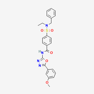 4-[benzyl(ethyl)sulfamoyl]-N-[5-(3-methoxyphenyl)-1,3,4-oxadiazol-2-yl]benzamide