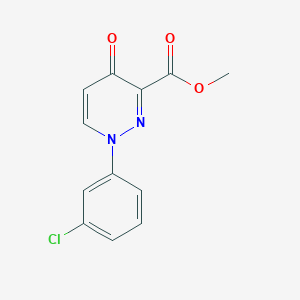 molecular formula C12H9ClN2O3 B2554920 Methyl 1-(3-chlorophenyl)-4-oxo-1,4-dihydro-3-pyridazinecarboxylate CAS No. 478063-66-0