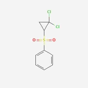 molecular formula C9H8Cl2O2S B2554923 2,2-Dichlorocyclopropyl phenyl sulfone CAS No. 38435-04-0