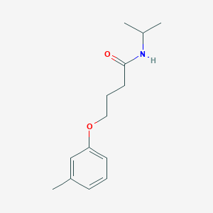 molecular formula C14H21NO2 B255495 N-isopropyl-4-(3-methylphenoxy)butanamide 